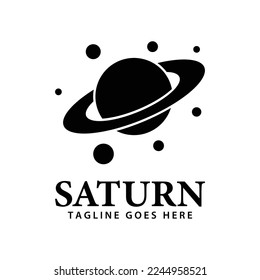Saturn icon in flat style. Planet isolated on white isolated background. vector illustration