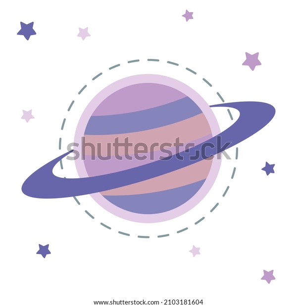 Saturn Icon Flat Style Planet Vector Stock Vector Royalty Free 2103181604 Shutterstock 9297