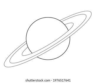 Saturn icon isolated on white background. Vector illustration.