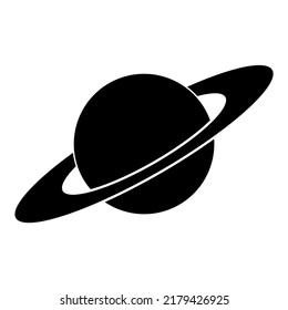 Saturn icon isolated white