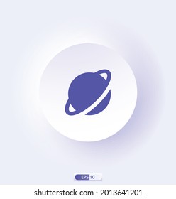 Saturn Icon. Multimedia icons. Audio Video Well-crafted Pixel Perfect Vector Icons. Vector illustration