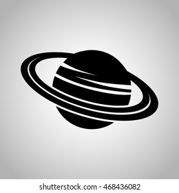 Saturn icon on the background
