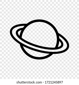 Saturn icon on transparent grid