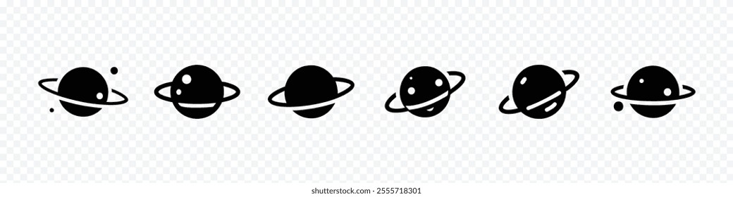 Saturn icon, planet Saturn icon set, Planet icon isolated universe concept. Planet Saturn icon