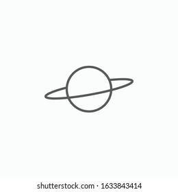 Saturn icon, planet vector illustration