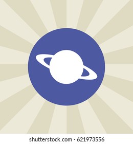 saturn icon. sign design. background