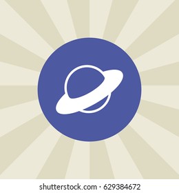 saturn icon. sign design. background