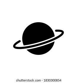 Saturn icon vector in flat style