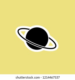 Saturn icon. vector illustration