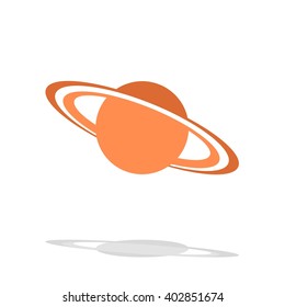 Saturn. Icon. Vector illustration.