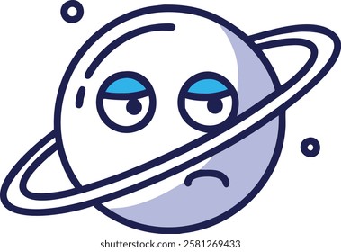 Saturn Icon - Vector Illustration for Space, Astronomy, and Planetary Designs