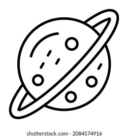 Imagen vectorial de icono Saturno. También se puede usar para aplicaciones web, aplicaciones móviles y medios impresos.