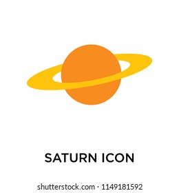 Saturn icon vector isolated on white background for your web and mobile app design, Saturn logo concept