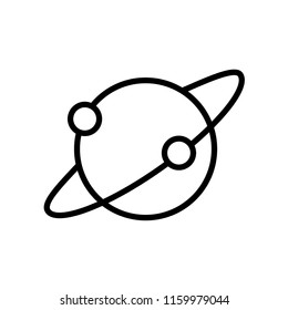 Saturn icon vector isolated on white background, Saturn transparent sign