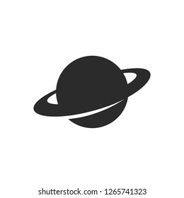 Saturn icon vector silhouette