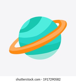 Saturn icon Vector, suitable for cover or contents of children's reading books or fairy tale books. etc