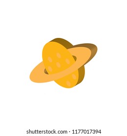 Saturn isometric left top view 3D icon