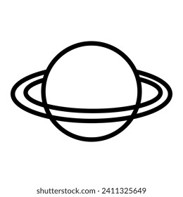 Saturn line icon. Rings, planets, space, giant, astronomy, rotation, astrophysics. Vector icon for business and advertising