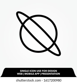 saturn line icon. saturn vector illustration