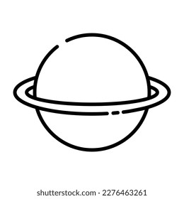 Symbol der Saturn-Linie. Vektorgrafik.