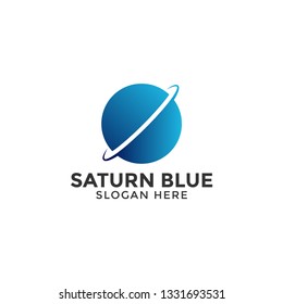 Saturn logo design template vector isolated illustration