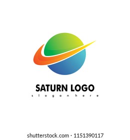 Saturn Logo Template Vector Icon Illustration Design