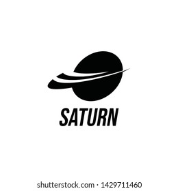 saturn logo vector illustration design template 