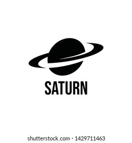 saturn logo vector illustration design template 
