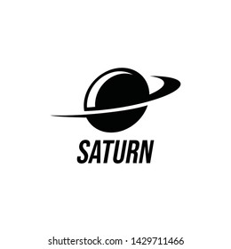 saturn logo vector illustration design template 