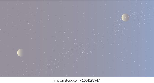 Saturn and Mars in the Galaxy