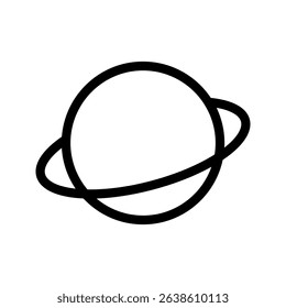 saturn outline icon isolated vector illustration. simple icon on white background.