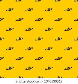 Saturn pattern seamless vector repeat geometric yellow for any design