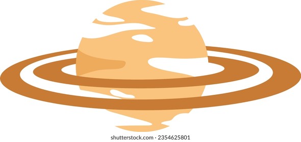 Saturn Planet Astrology Vector Illustration
