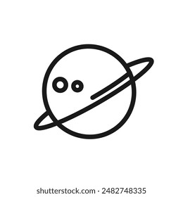 Saturn, planet, cosmos - vector icon	