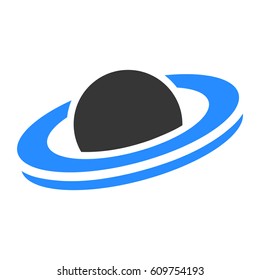 Saturn Planet flat vector icon. Flat style.