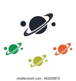 Saturn planet icon