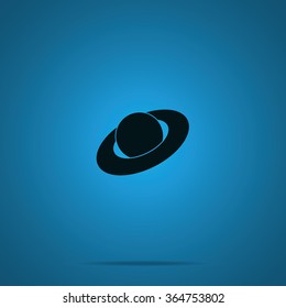 Saturn planet icon.