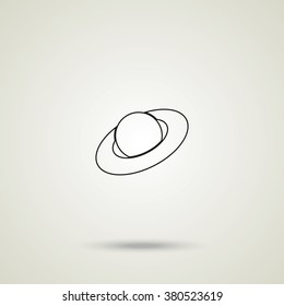 Saturn planet icon.