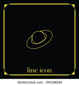 Saturn planet icon.