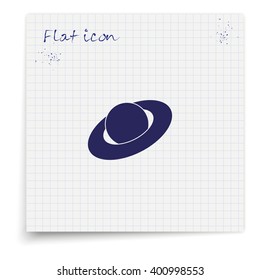 Saturn planet icon.