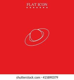 Saturn planet icon.