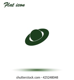 Saturn planet icon.