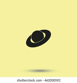 Saturn planet icon.