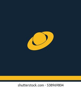 Saturn planet icon.