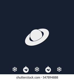 Saturn planet icon.
