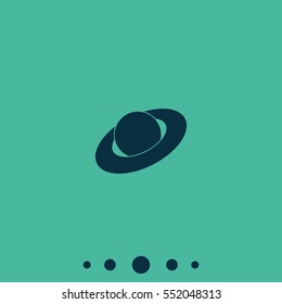 Saturn planet icon.