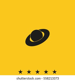 Saturn planet icon.