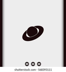 Saturn planet icon.