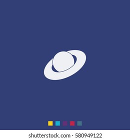 Saturn planet icon.