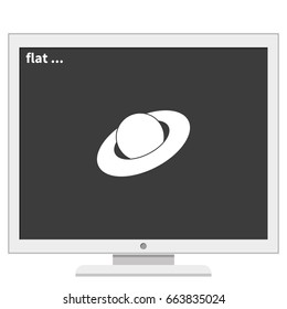Saturn planet icon.